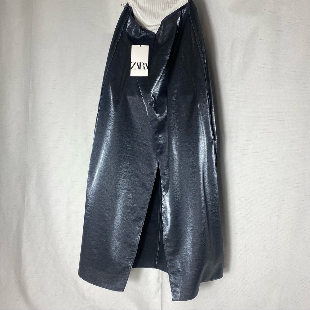 Zara Metallic Pencil Skirt Blogger Favorite Size M - Picture 9 of 14